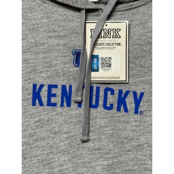 Victoria Secret Pink U Kentucky Wildcats Sequins Hooded Cropped Sweatshirt M - Picture 4 of 8